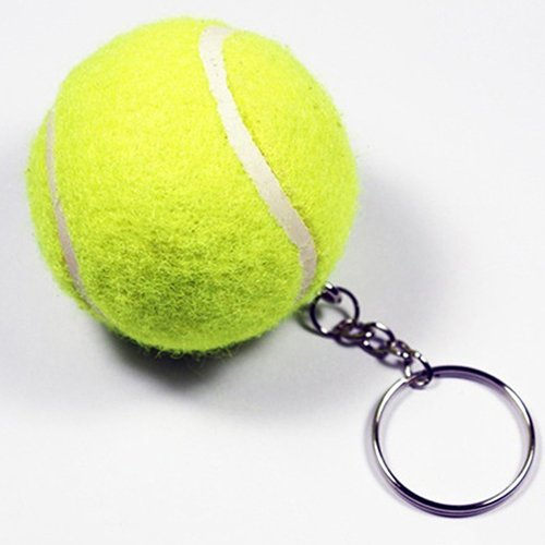 Brüssel08 Kreativer 3D Tennisball Schlüsselanhänger mit Schlüsselring Sport Souvenirs Tennis Ball Schlüsselanhänger Anhänger