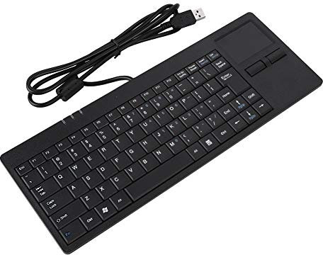 Wendry Tastiera Wired USB Touchpad, Wired USB Touchpad Integrato Porta HUB Tastiera 82 Tasti Tastiera Ultrasottile per Notebook/scrivania