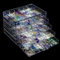 Guolich 5 Ebenen Nail Art Dekoration Organizer 120 Gitter Acryl klar Nägel Schmuck Zubehör Aufbewahrungskoffer Regal Ständer Ständer für Kleber bemalt, gebürstet, zum Schneiden