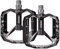 corki Extra große Mountainbike-Pedale flach, Aluminium-Legierung MTB-Pedale, breite Plattform Pedale 9/16 (Schwarz)