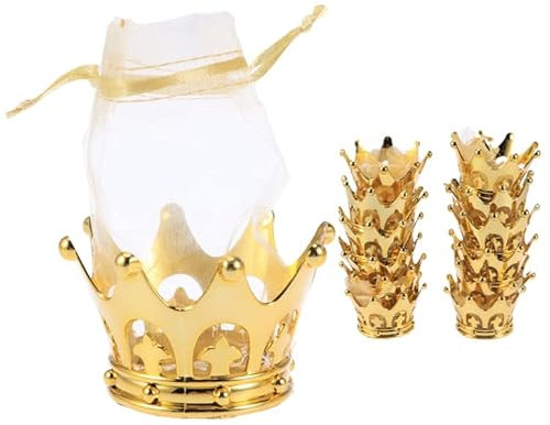 Tomaibaby Bomboniera Bomboniera 12 Pezzi Contenitore con Coulisse Oro Bomboniere Bomboniere