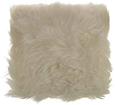 Harrys-Collection Sitzkissen 42x42 cm aus bestem Lammfell hochwollig, Farben:Creme