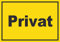 HB-Druck Privat Schild gelb-schwarz A5 (148x210mm)