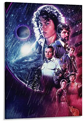 Filmposter im Vintage-Stil, Alien-Motiv, Kunstposter und Wandkunst, Bilderdruck, modernes Familienschlafzimmerdekor, Poster, 20 x 30 cm