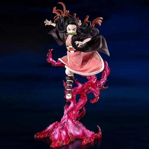 REOZIGN Figuren Demon Slayer, Nezuko Kamado Figur Statue 21 cm Nezuko Blood Demon Art Nezuko Kamado Figur Cartoon Puppe Spielzeug Anime Collection Dekoration für Anime-Fans