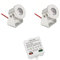 VBLED 2er Set 1W Mini Aufbau-Strahler Rotier- & Schwenkbar 80lm warmweiß mit 6W 12VDC Netzteil