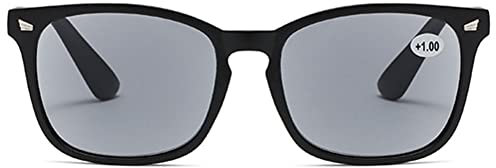 MAGIMODAC Damen Herren Lesebrille mit Sonnenschutz Sonnenbrille getönte Lesebrillen mit sehstärke 1.0+ 1.5+ 2.0+ 2.5+ 3.0+ 3.5+ 4.0+(Matt Schwarz, 3.50)