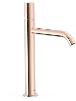TRES 26130701OP STUDY EXCLUSIVE Grifo Monomando Alto Para Waschbecken Oro Rosa 24K