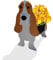 Basset Hound Pflanzgefäß, Geschenke für Frauen, niedlicher PVC-Kräutergarten, Hunde-Pflanzgefäß für Indoor/Outdoor-Pflanzen, Hunde-Blumentöpfe, geeignet als Geburtstagsgeschenk für Tierliebhaber, 24 x