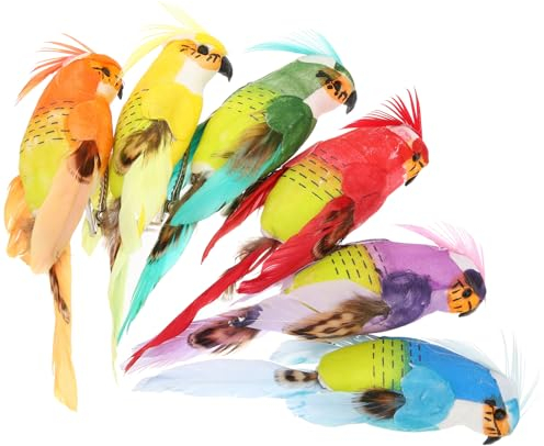 Abaodam 6stücke Künstliche Schaumvögel Deko Vögel Für Garten Hochzeit Weihnachten Realistische Ornamente Mit Clip Für Kreative Dekorationen Für Partys Und Zuhause