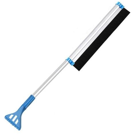 LADYG Pala da Neve Kit Pala da Neve 3 in 1 Rimozione Raschietto Spazzola Auto Spazzaneve Pala Spugna Manico Multifunzionale Antighiaccio Gelo Rimozione Pala Badile Neve (Color : Blue)