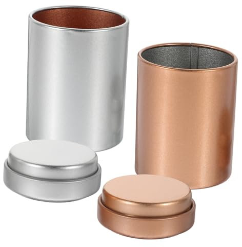 HOLIDYOYO 2pièces Bocaux Pour Stockage De Thé De Contenants Hermétiques Pour Thé Bonbons Et Aliments Design Vintage Léger Et Portable Pour Maison Voyages