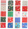 NUOBESTY 20st Weihnachts Tuch Gruppe Weihnachtsmann-viertel-Stoff Weihnachten Bedruckter Stoff Weihnachtsstoff Quadratisch Fat Quarters Baumwollstoff DIY Tuch Drucken Baumwolle