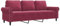 vidaXL Sofa 2 Sitzer, Couch mit Metallgestell Rückenkissen, Relaxsofa für Wohnzimmer, Polstersofa Samtsofa Zweisitzer Loungesofa, Weinrot