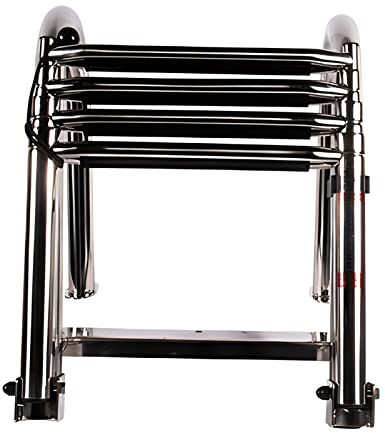 Heavy Duty Swim Deck Ladder Swimming Pool Stainless Steel Speedboat Boat Ladder, Inground Pool/High Platform/Pontoon,scalable 4-Step Inboard Boat Ladder, Load 150kg/330lbs