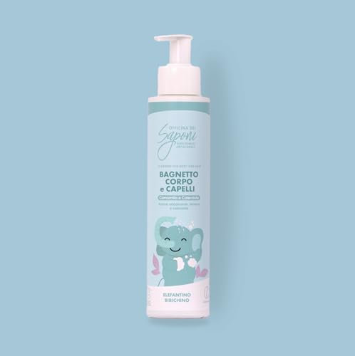 Officina dei Saponi Veganes Körper- und Haarbad für Kinder, Kamille und Ringelblume, 200 ml