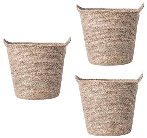 POPETPOP 3stücke Wickelkorb Aus Weide Handgefertigter Pflanzenkorb Für Blumen Aufbewahrung Vielseitig Einsetzbar Dekorativer Korb Für Zuhause Skandinavisches Design Für Innenräume