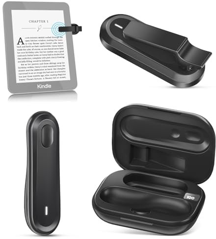 ODPOP Page Turner for Kindle Paperwhite, Remote Control Page Turner with Charging Case for Kindle iPad iPhone, Wireless Clicker for Colorsoft Scribe Oasis, Accessories for Reading in Bed (Black)