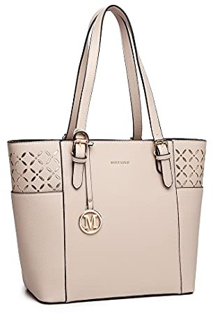 Miss Lulu Damen Handtasche Groß Shopper Tasche Mode Schultertaschen Tote Bag für Schule Arbeit Freizeit