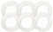 Wilmax - Assiettes avec motif doré - 6 pièces - Ø 25,5 cm - plates en porcelaine blanche - Assiettes de table - Lavables au lave-vaisselle - Assiettes à petit-déjeuner - Assiettes à dessert