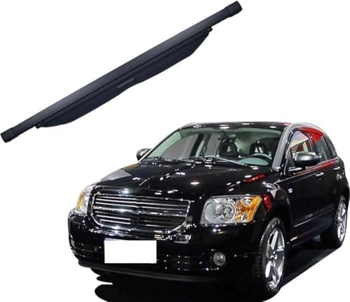 SBFGH Einziehbarer Auto Laderaumabdeckung für Dodge Caliber 2007-2012, Ausziehbar Auto Kofferraumabdeckung Cargo Cover Rollo Ersatz Hinterer Paket Regal