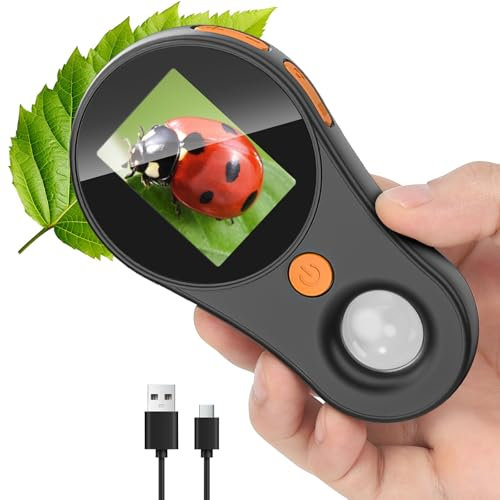 Vankarr Mikroskop für Kinder - 2,0 IPS-Bildschirm 500X Digitales Handy-Mikroskop, Taschenmikroskop Lernspielzeug für die Mikrowelt, Wissenschaftsfans, Geburtstag, Weihnachten