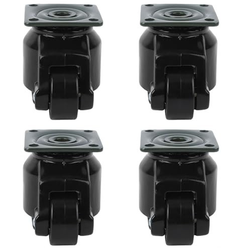 Nivellierrolle, Industrie-Billardtisch 800 Pfund Lenkrollen 4-teilige Nivellierrolle Gd-40F Hochleistungs-Industrierollenrad Nivellierrollen Schwarze Lenkrollen Einstellbar