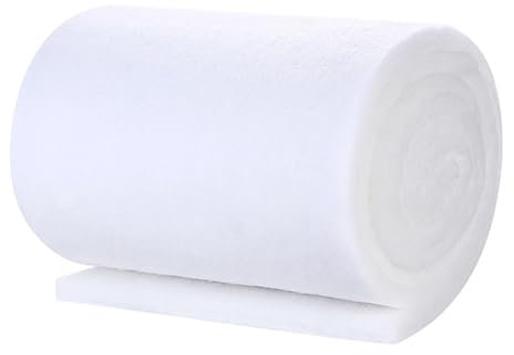KYEDGC Filterschwamm für Aquarien, Filterschwamm, Wolle, Filterwatte für Aquarien, Filterschwamm je 1 m x 12 cm, Weiß, 3 Stück