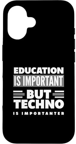 Coque pour iPhone 16 Techno Lover Éducation Importante Techno
