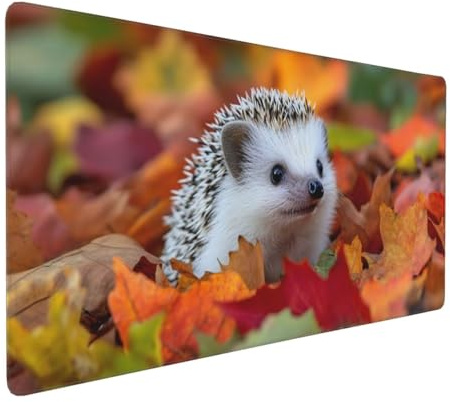 Igel Mauspad XXL 700x300x3 mm, Groß Gaming Mauspad Design Vernähte Kanten, Wetterfest Anti Rutsch Mousepad PC Laptop verbessert Präzision und Geschwindigkeit, für Home Office A-182