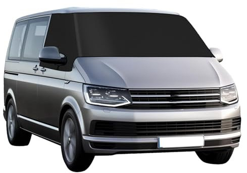 YWNYT Frontscheibenabdeckung für VW T6, 600D Oxford-Gewebe, Verdunkelung, wasserdicht, Auto-Windschutzscheibenabdeckung, Frontscheiben-Sonnenschutz, Frost, Schnee