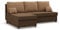 Mebligo Kemi - Ecksofa mit Schlaffunktion, Bettkastem, Komfort und Still, Schaum, braun + braun (Mikrofaza 20)
