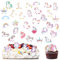 KOBOKO 80 Stück Einhorn Tortendeko Essbar, Esspapier Tortendeko,Essbare Einhorn Kuchendeko Mädchen, Essbare Tortenaufleger Geburtstag, Muffin Deko Essbar für Deko Kindergeburtstag Baby Shower Party