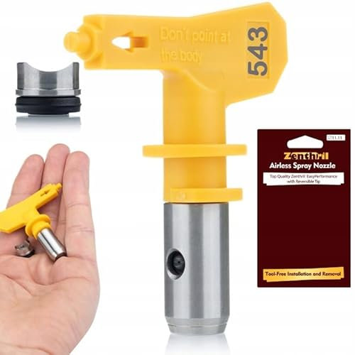 Zenthril 543 – Hochdruck Sprühdüsensatz | 25 cm Sprühbreite | Für Diverse Materialien | Malerzubehör, kompatibel mit Zenthril, Graco, Wagner, u.a.
