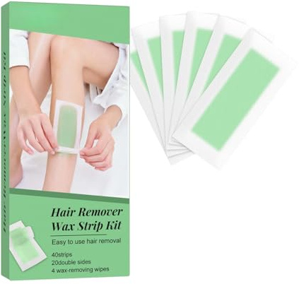 Tiras Depilatorias Para Piernas Y Cuerpo, 40 Tiras, Bandas Depilatorias De Cera Fría, Cera Depilatoria Fría, Cera Corporal Natural Hombres Y Mujerespara Piernas, Brazos Y Zona Del Bikini