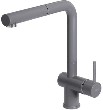 Elleci Stream Plus Miscelatore Monocomando con Canna Girevole, Titanium 73