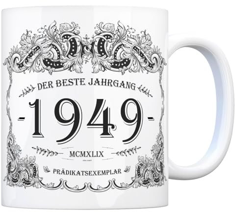 trendaffe 1949 der beste Jahrgang Kaffeebecher - ein tolles Geschenk zum Geburtstag für Wein Liebhaber und alle die im Jahr 1949 geboren sind.