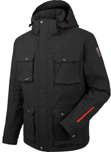 WÜRTH MODYF Winterjacke für Herren Parka Nature in grau - gemütlicher Parka mit abnehmbarer Kapuze - für Arbeit und Freizeit - in den Größen XS - 4XL