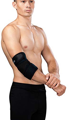 LOREY Ellenbogenbandage, Golfarmbandage aus Neopren mit zwei Klettverschlüssen (uni (S-XL))