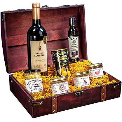 Monsterzeug Gourmet Geschenkbox 7-teilig, Geschenkbox Delikatessen, Feinkost, Schatztruhe, Geschenktruhe, Schlemmerset