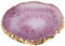 Jadpes Tavolozza dei Pigmenti, Palette di Colori in Resina Naturale Con Bordo Dorato Palette Tavolozze Unghie per Nail Art Smalto Make-up Pallet per Unghie Fai Da Te(Rosso)