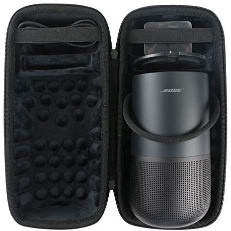 khanka - Hard Travel Case for Bose Smart/Home Portable Speaker (Triple Black)
