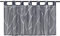 HeichkelL Voile Transparent Scheibengardine Modern Schlaufen Kurzstore Bedruckt 》Baumzweige《 Küchegardine Grau HxB 60x140 cm