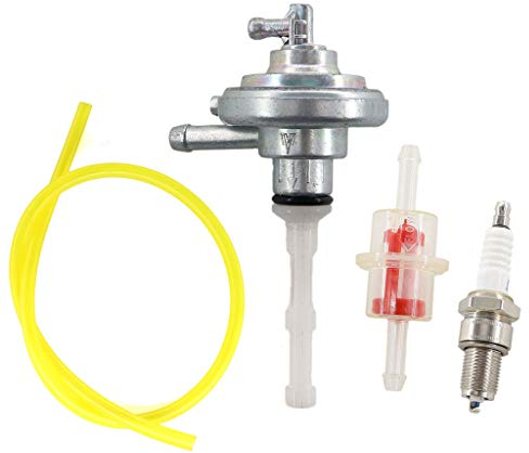 HURI Benzinhahn Benzinfilter Benzinschlauch für Piaggio TPH NRG NTT Zip SKR Sfera 50 80 125, Speedfight, Vespa ET2 ET4, Aerox MBK Nitro Ovetto Neos