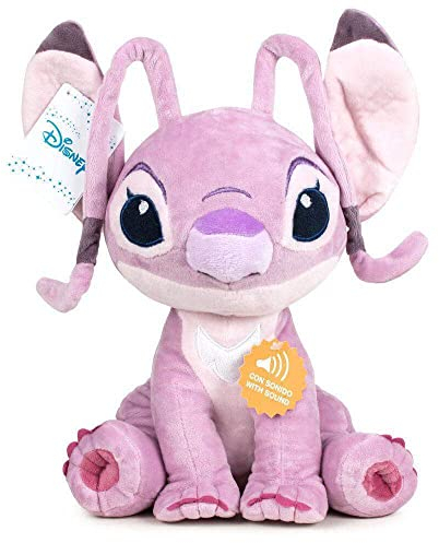 Lilo & Stitch Peluche con Sonido Peluche Suave Soft Original Peluche Niña Niño Regalo para Cumpleaños (Angel 20 cm)