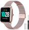 Harikiri Metall Armband mit Fitpolo H205L,19mm Ersatzarmband für GRV FC1,Hama 5910/4900,LETSACTIV ID205U,Vowtop ID205U,Veryfitpro 205/205L/205U/205G,Umidigi Uwatch3,Yamay fitness SW020/SW021/SW023