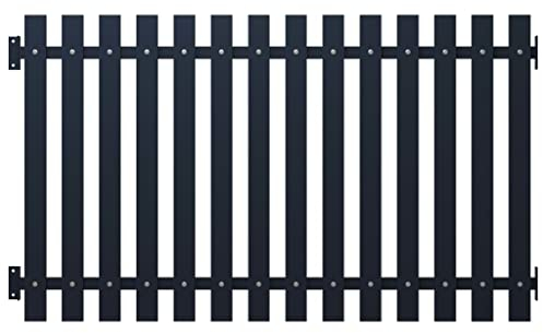 vidaXL Zaunfeld Zaunelemente Metallzaun Gartenzaun Zaun Schmuckzaun Stahlzaun Garten Anthrazit 170,5x100cm Pulverbeschichteter Stahl