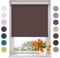 Radeco® Verdunkelungsrollo 210 x 190 cm braun, Größen von 40 bis 240 Breite, ohne Bohren möglich, Rollo wandmontage, Rollo 210 cm breit, Fenster rollos für innen, rollos für Fenster