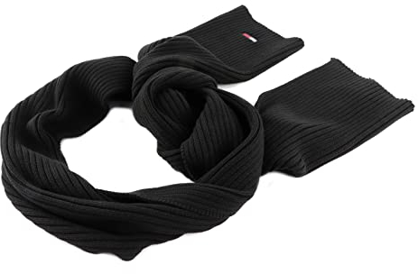 Tommy Jeans UNICA Herren Schal Core Flag Schwarz, Schwarz, Einheitsgröße