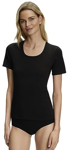 FALKE Women's Daily Comfort 2-Pack Round Neck Underwear Comfortable Undershirt Skin-Friendly Short Sleeve with Crew Neck in Multipack Quick-Drying Breathable Sustainable Cotton Pack of 2